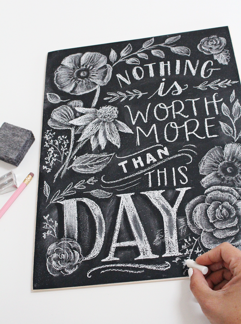 Introducing Chalk Project Nights at the Lily & Val Flagship Store in Pittsburgh. Valerie Mckeehan will teach you all the steps for creating this chalkboard sign!