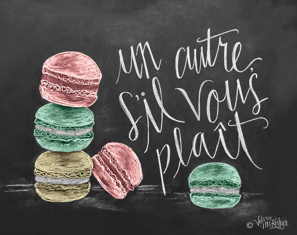 French Macaron Print by Lily & Val