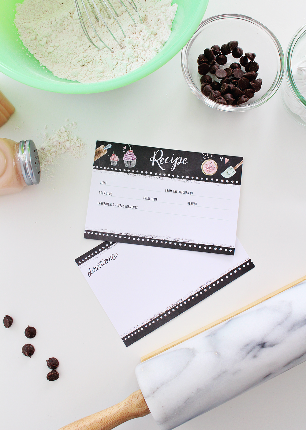 August Happy Mail Idea using Lily & Val Chalk Art Cards & Loose Recipe Cards - Cards & Cake