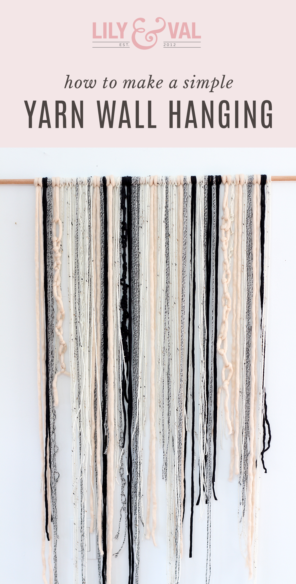 how to make a simple yarn wall hanging