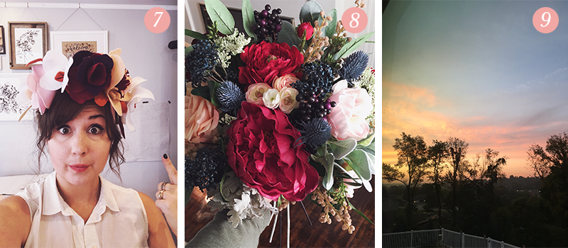 Lily & Val Presents: Pretty Ordinary Friday #70 with floral crowns, faux wedding bouquets and beautiful sunrises