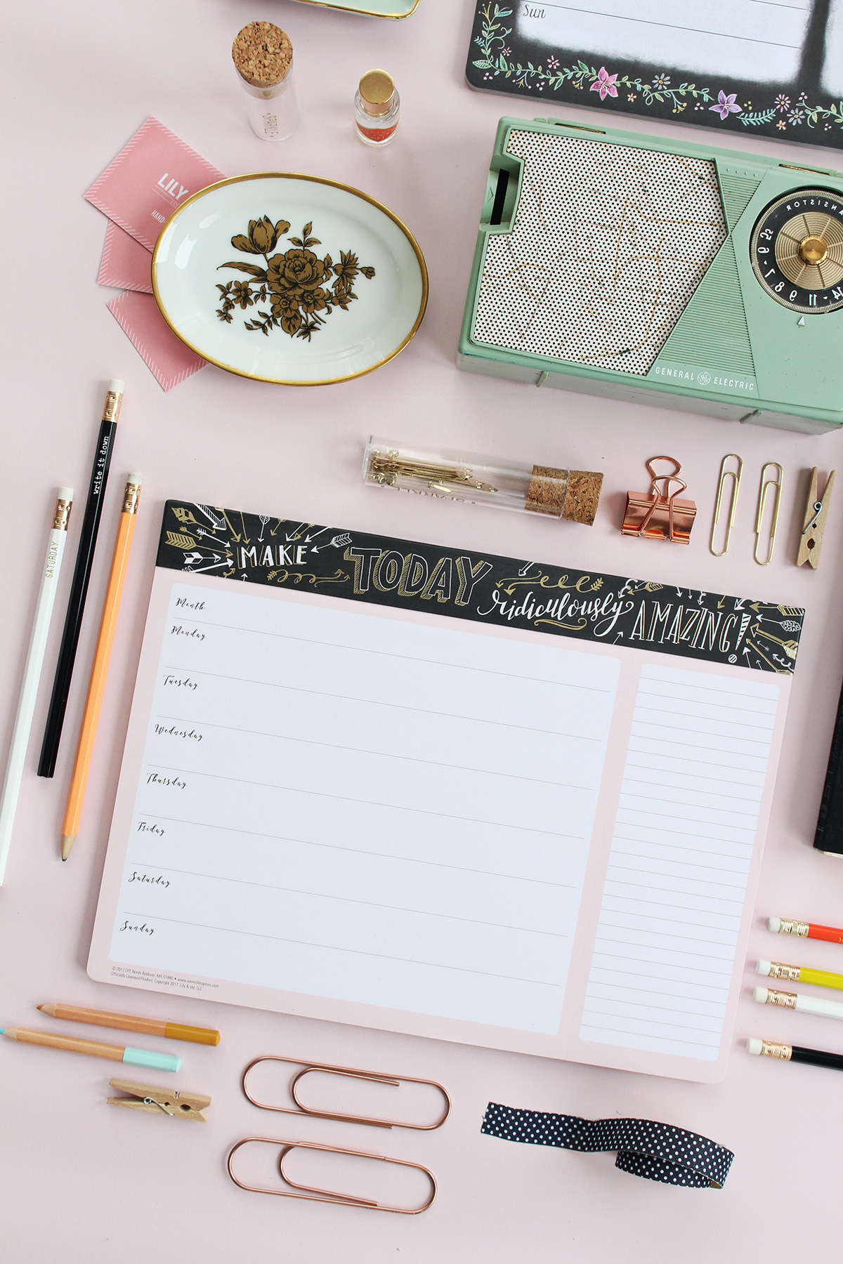 A new weekly planner pad by Lily & Val. Make today ridiculously amazing!