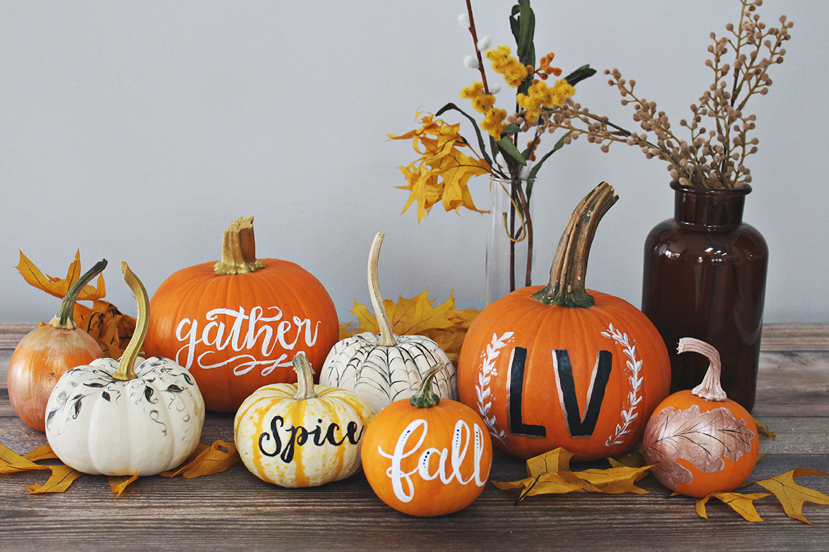 5 Creative Ideas for Painting Elegant Pumpkins | No carve pumpkin ideas | pumpkin decorating