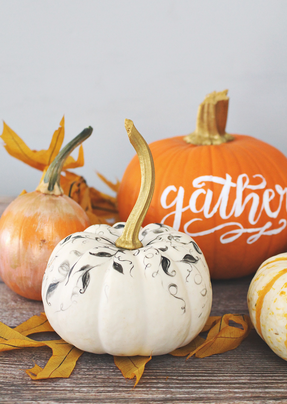 5 Creative Ideas for Painting Elegant Pumpkins | No carve pumpkin ideas | pumpkin decorating