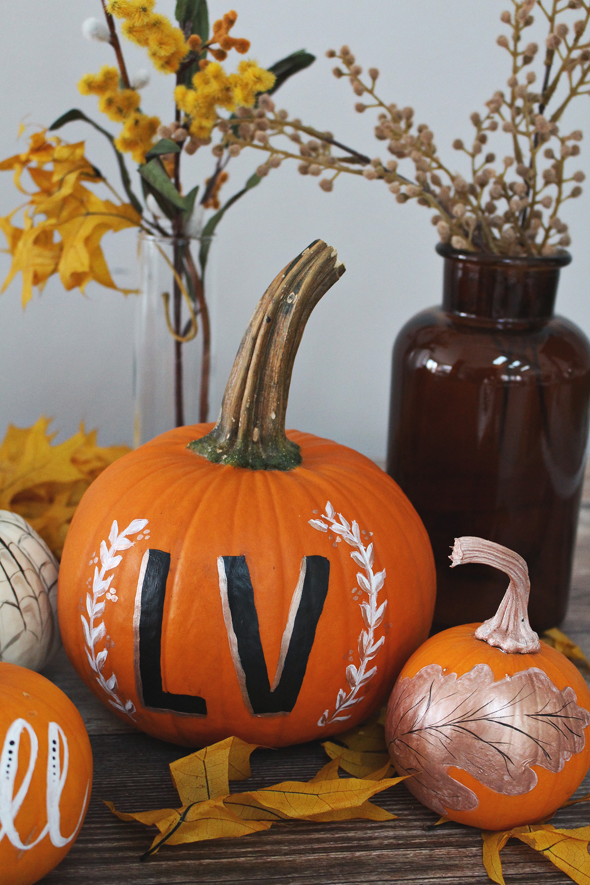 5 Creative Ideas for Painting Elegant Pumpkins | No carve pumpkin ideas | pumpkin decorating