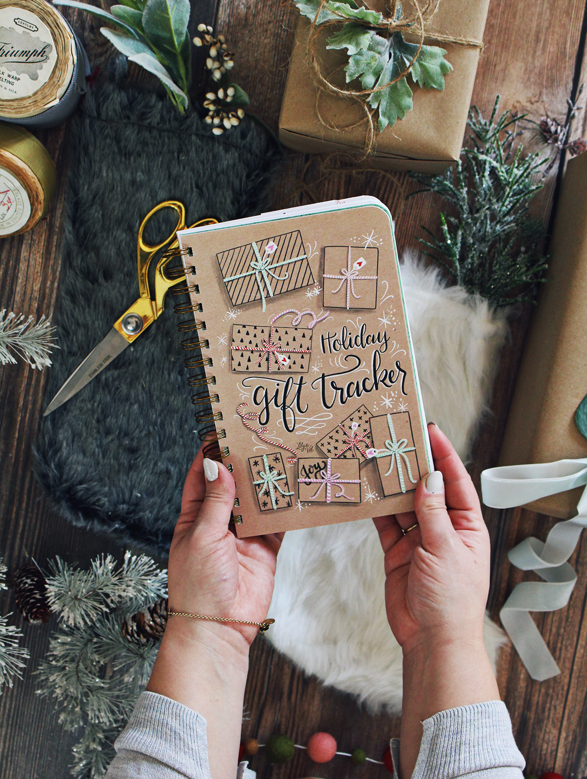 The Holiday Gift Organizer you could use this Christmas | Holiday Gift Tracker Notebook by Lily & Val