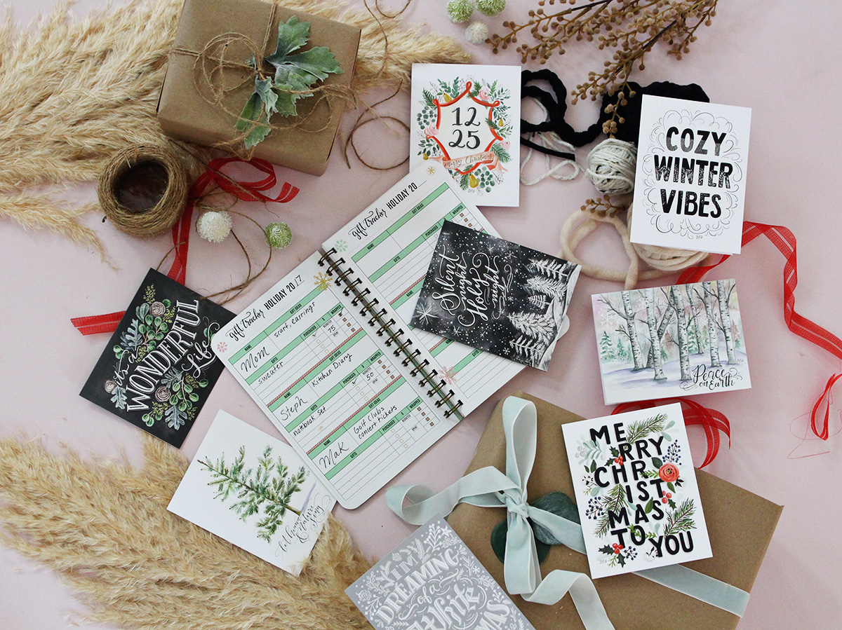 Get a jump start on your gift planner and card sending with the limited time Gift Tracker/ Card Set bundle on lilyandval.com