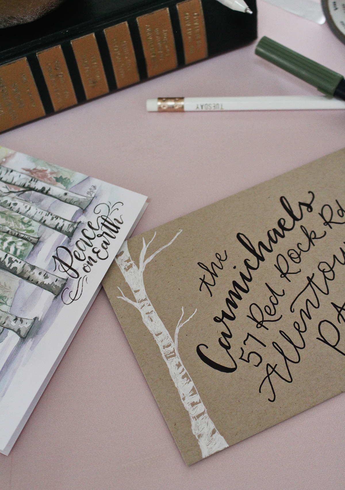 5 Holiday Card Envelope Decorating Ideas Lily & Val Living