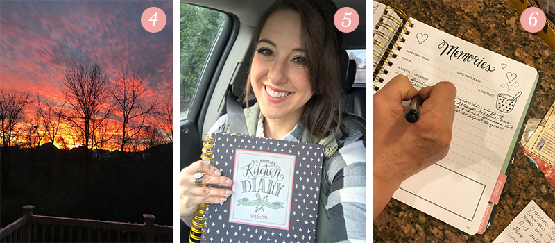 Lily & Val Presents: Pretty Ordinary Friday #78 with gorgeous sunsets, Keepsake Kitchen Diary on the go and handwritten memories in the KKD