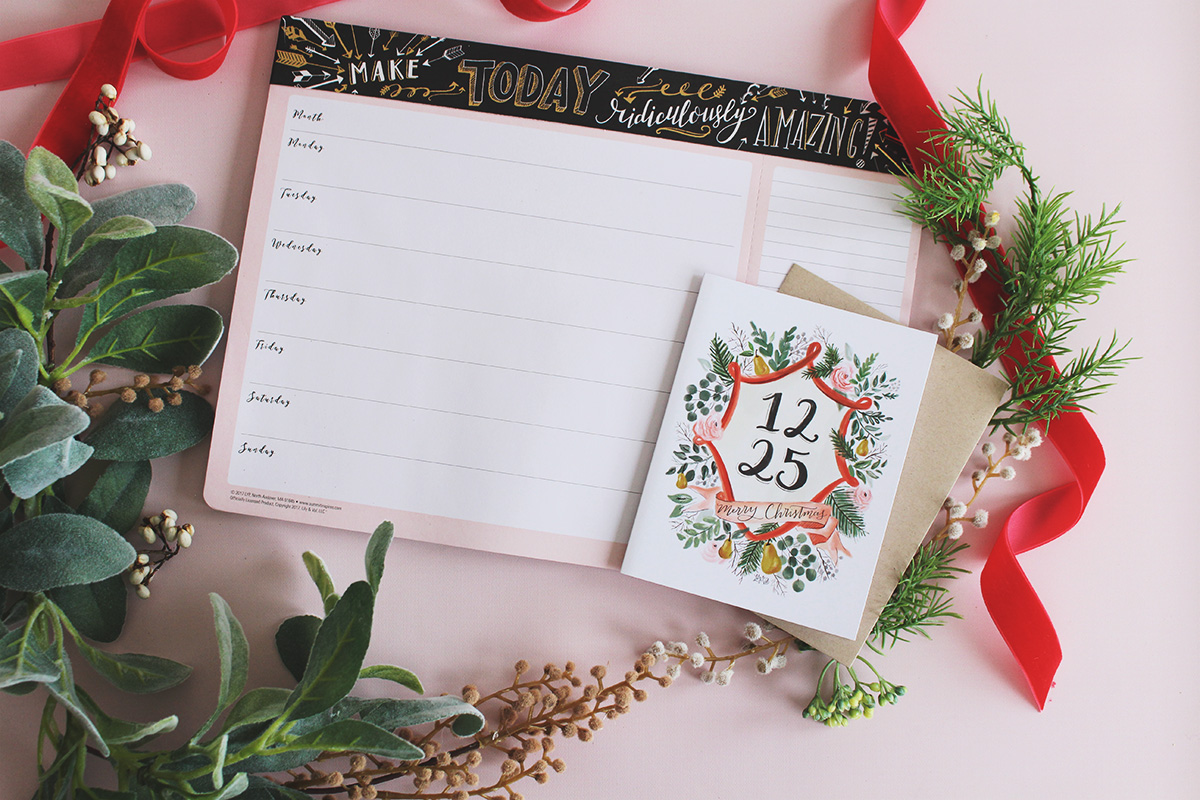 Our cute gold foil weekly planner pad would make a great gift for a friend or coworker
