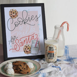 Cookies & Milk for Santa Digital Download Sign Cookies & Milk for Santa Digital Download Sign