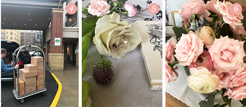 Lily & Val Presents: Pretty Ordinary Friday #89 with card sleeving parties, gorgeous white roses and spring floral bouquets