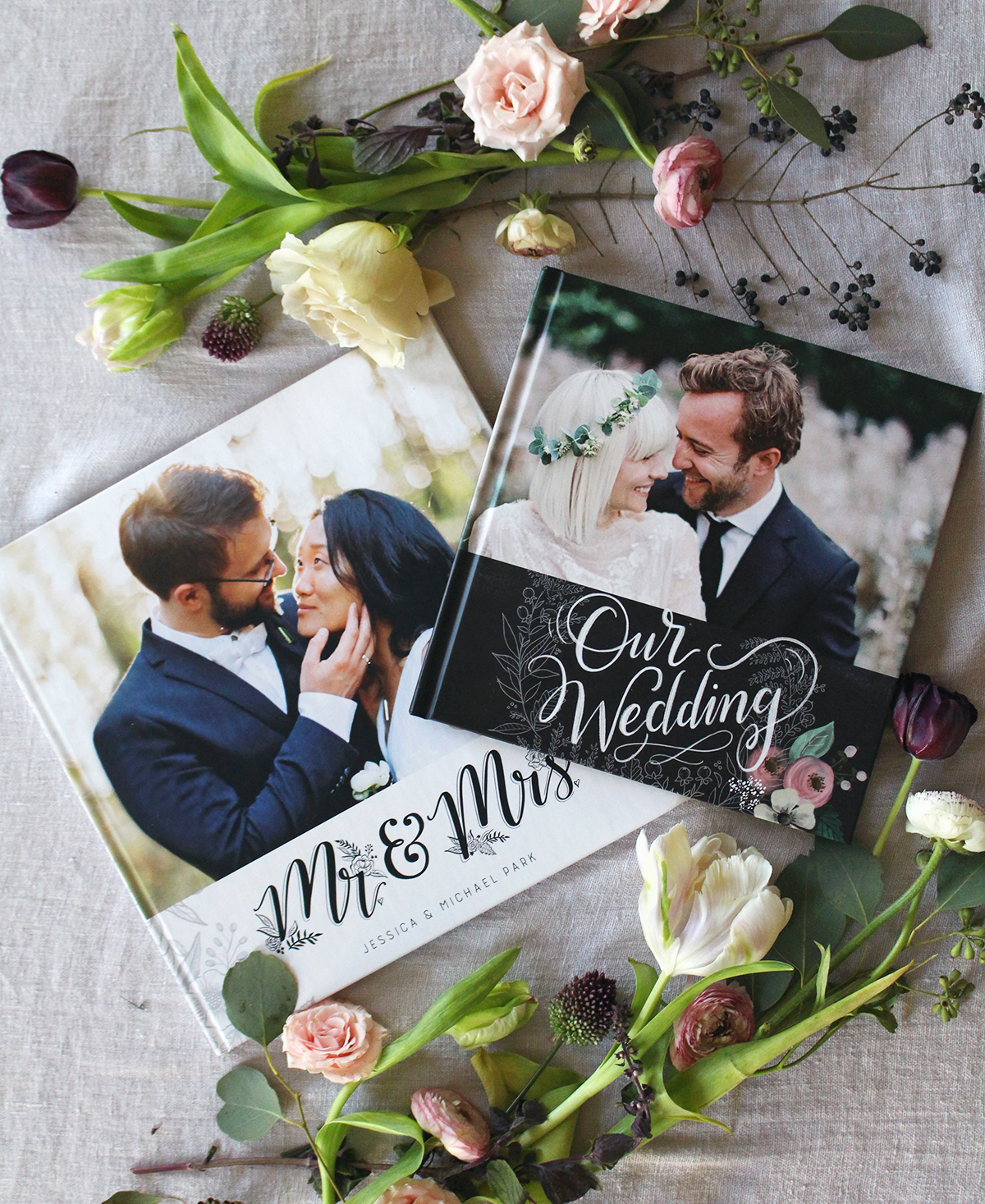 Lily & Val Designed Custom Wedding Photo Books are offered Through Mixbook