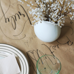 DIY Hand-Written Table Runner DIY Hand-Written Table Runner