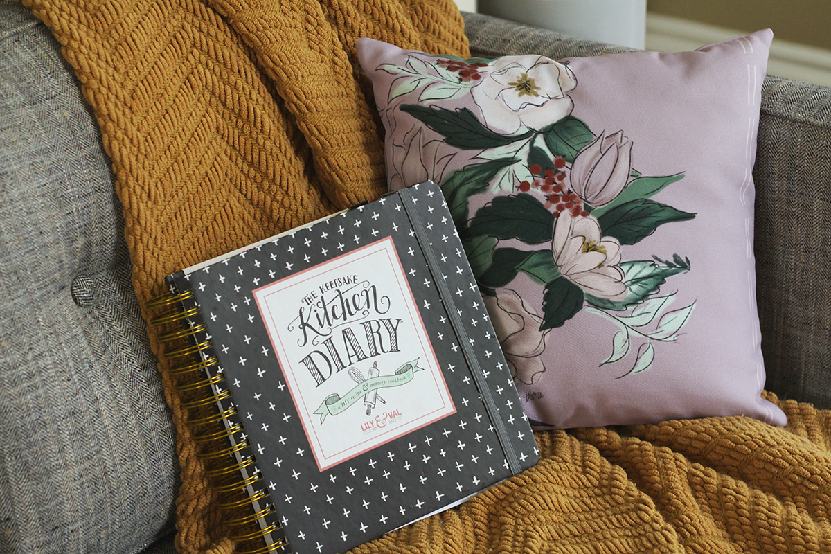 Limited Edition Handmade Pillows Are Here For Mother's Day + Keepsake Kitchen Diary and you have a beautiful gift for Mom