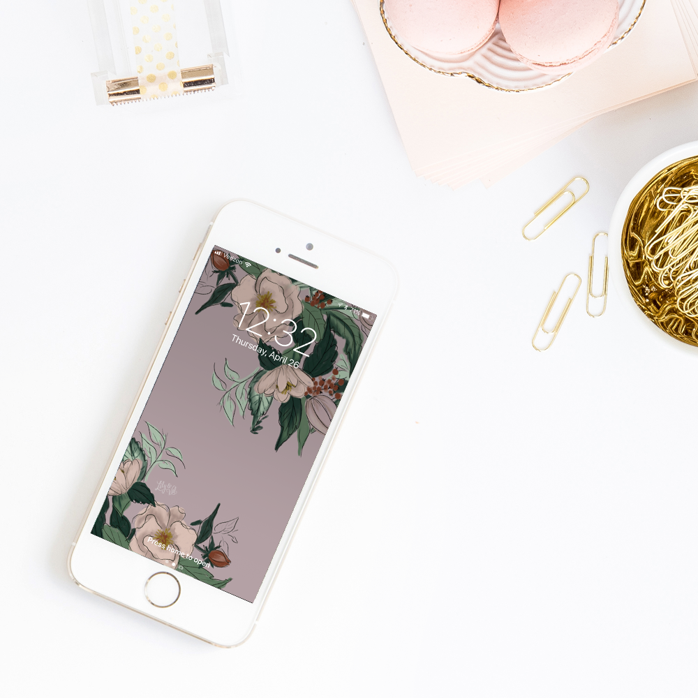 Lily & Val's Free May floral iPhone background download