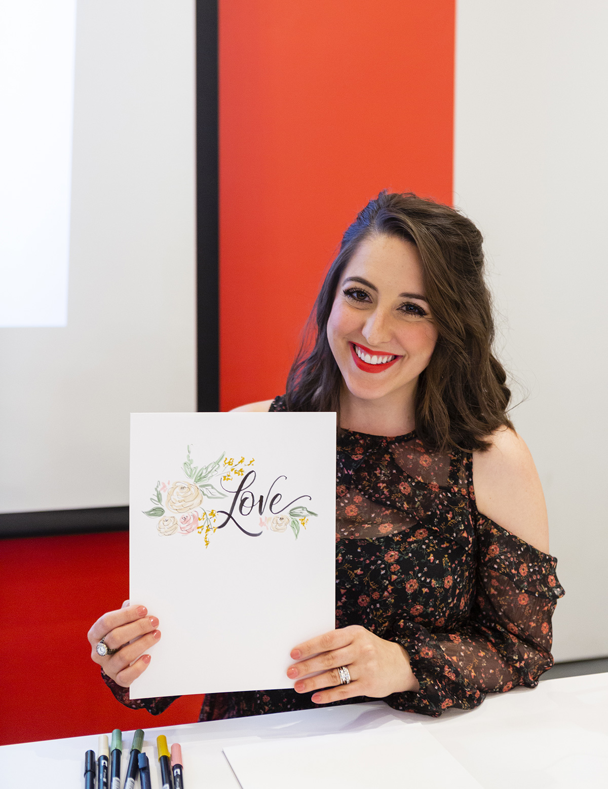 A Re-Cap of Valerie McKeehan's Brush Lettering Class With Brit + Co and Mixbook