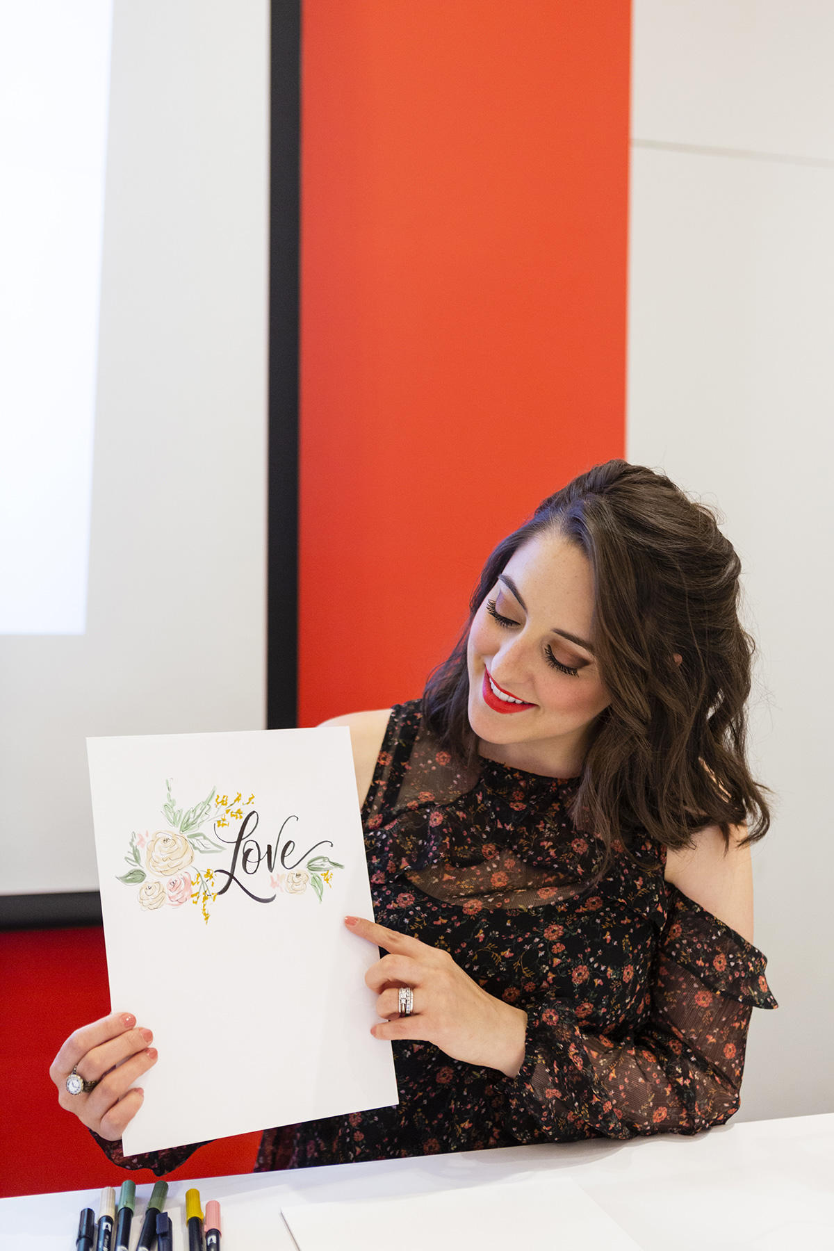 A Re-Cap of Valerie McKeehan's Brush Lettering Class With Brit + Co and Mixbook