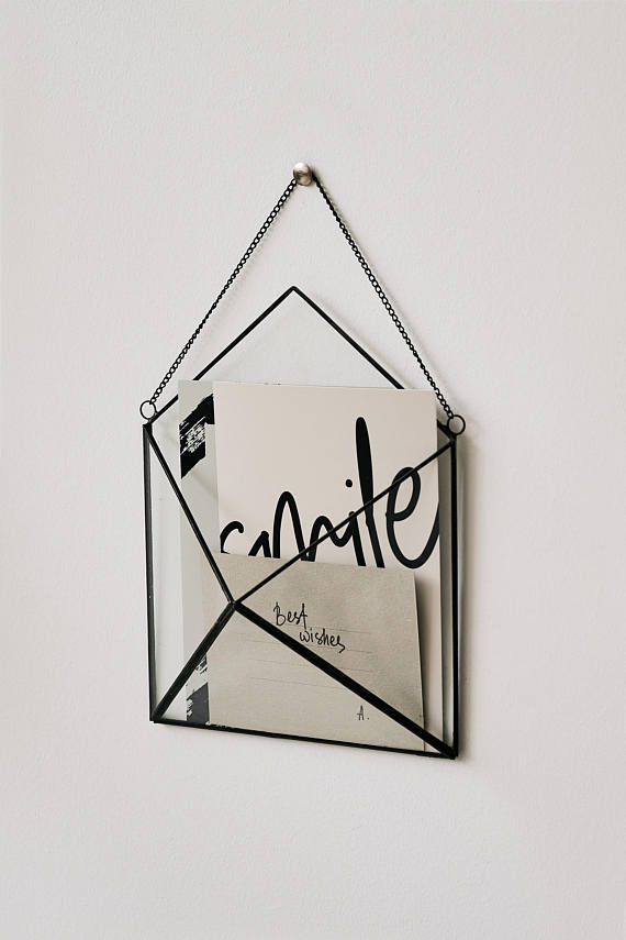 How beautiful is this Stained Glass, super sleek, envelope wall hanger!