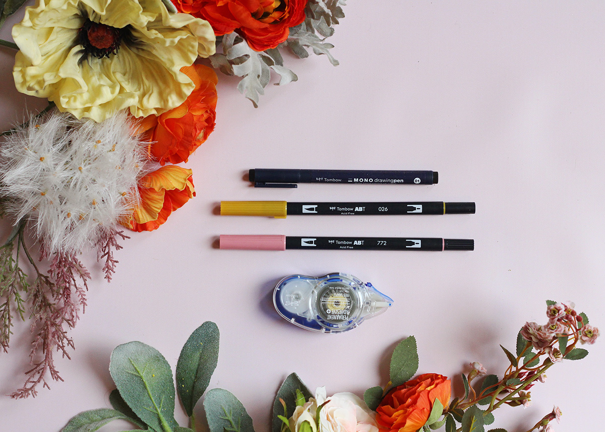Envelope Addressing and Decorating Inspiration Using Tombow Dual Brush Pens & Mono Drawing Pen