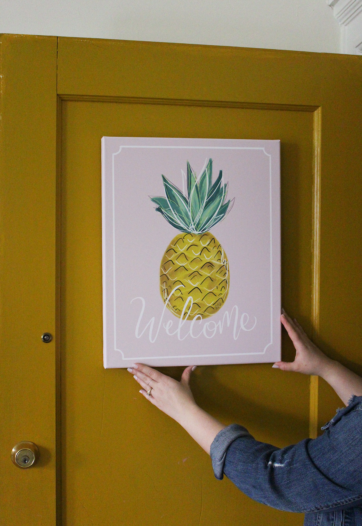 Welcome Summer with this bold hand-lettered collection of prints, canvas and pillows by Lily & Val