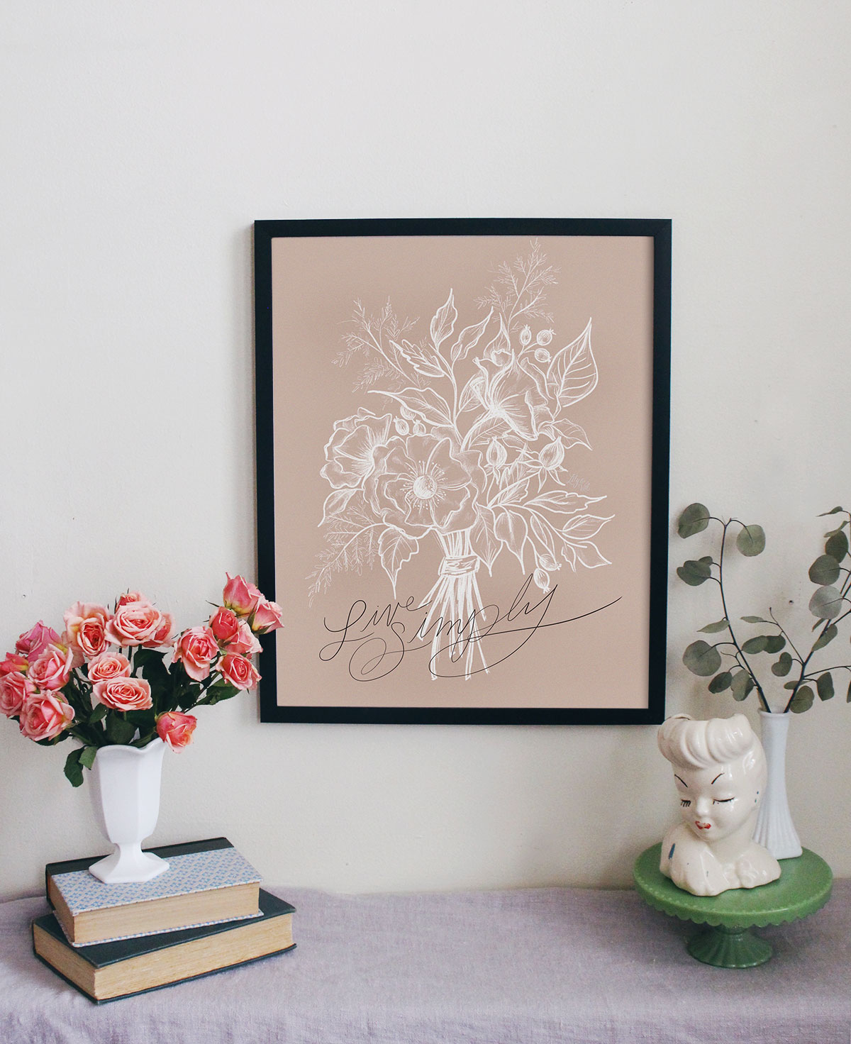 Live Simply Print & Canvas - Hand lettered Spring Art Decor