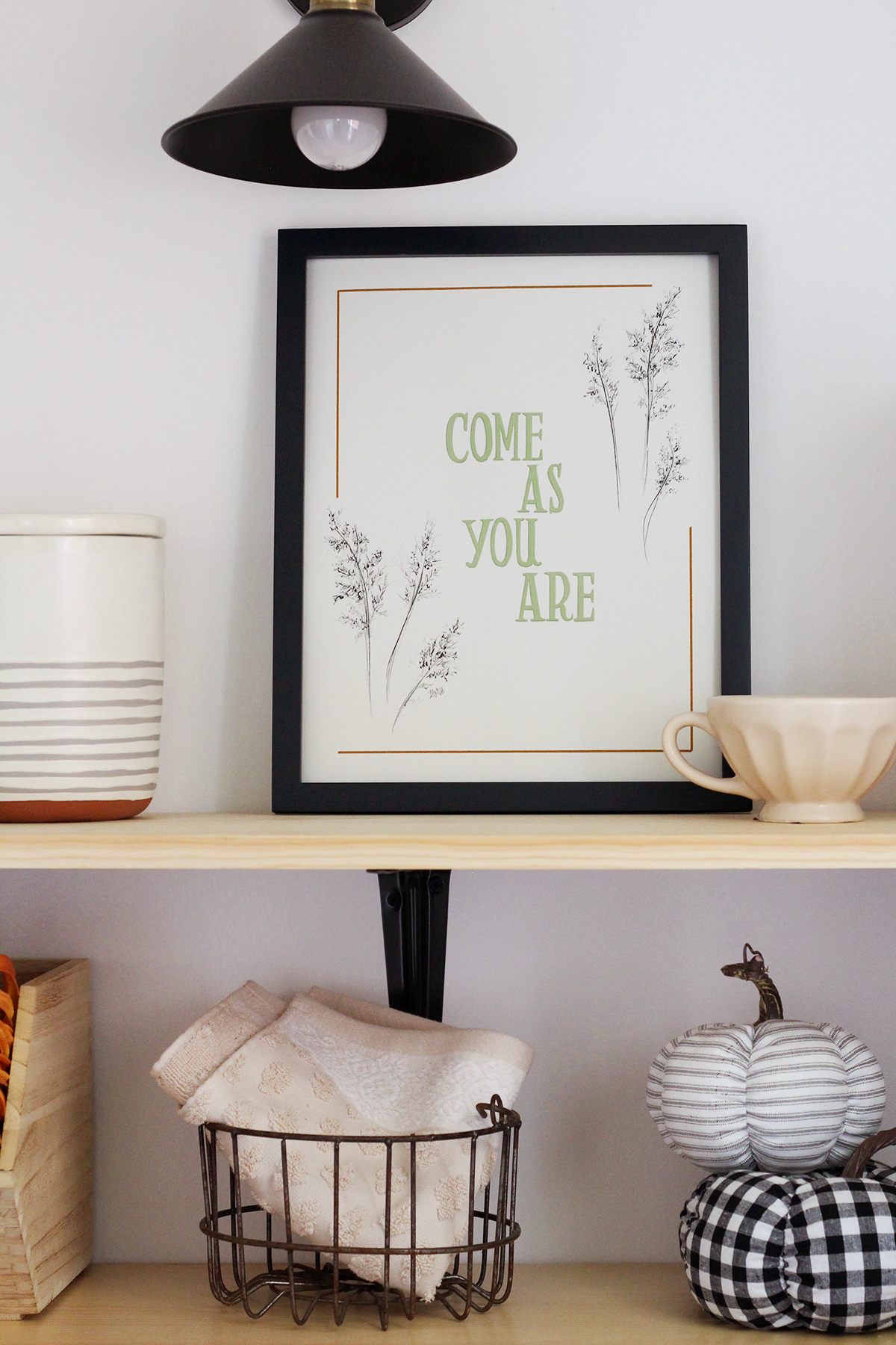 Come as your are. Fall home decor art print