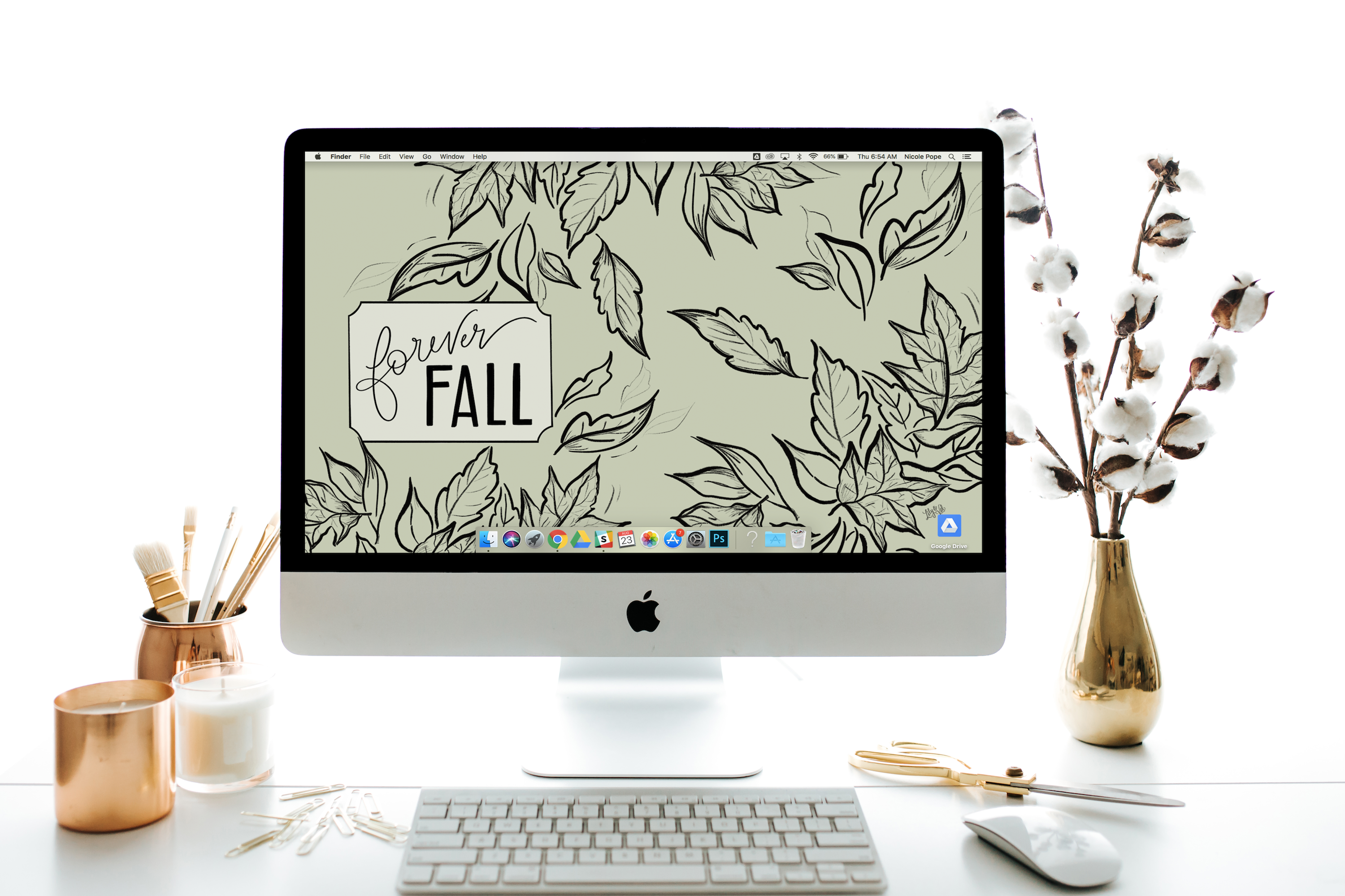 September's "Forever Fall" FREE Desktop Download by Lily & Val