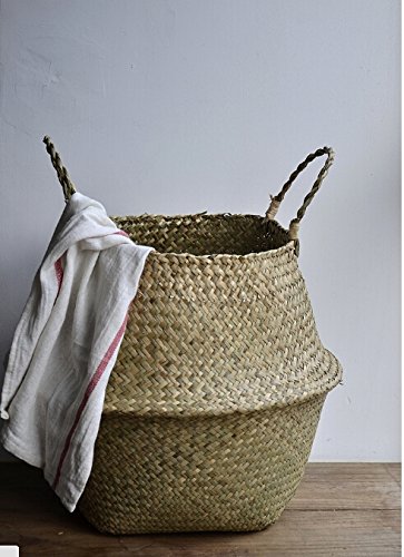 Belly baskets are more than trendy. They are great to store things that would clutter your space...scarves, shopping bags, sweaters, towels, linens and so much more .