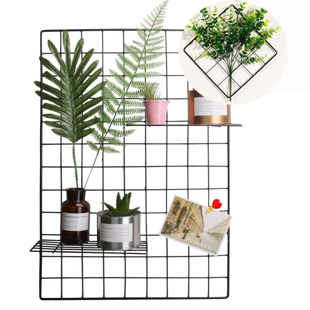 these wall grids are a creative way to organize and display everything from necklaces to photos and notes from friends and family.