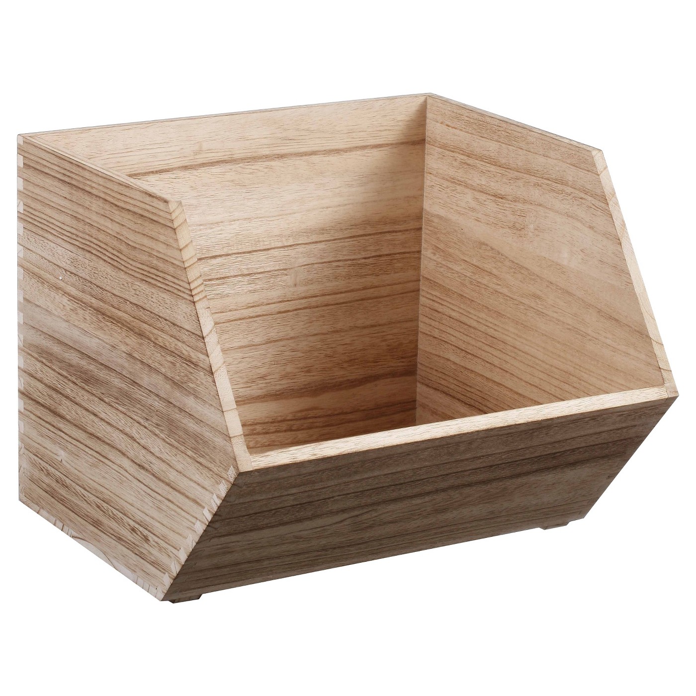 Versatile and beautiful wooden storage bin.