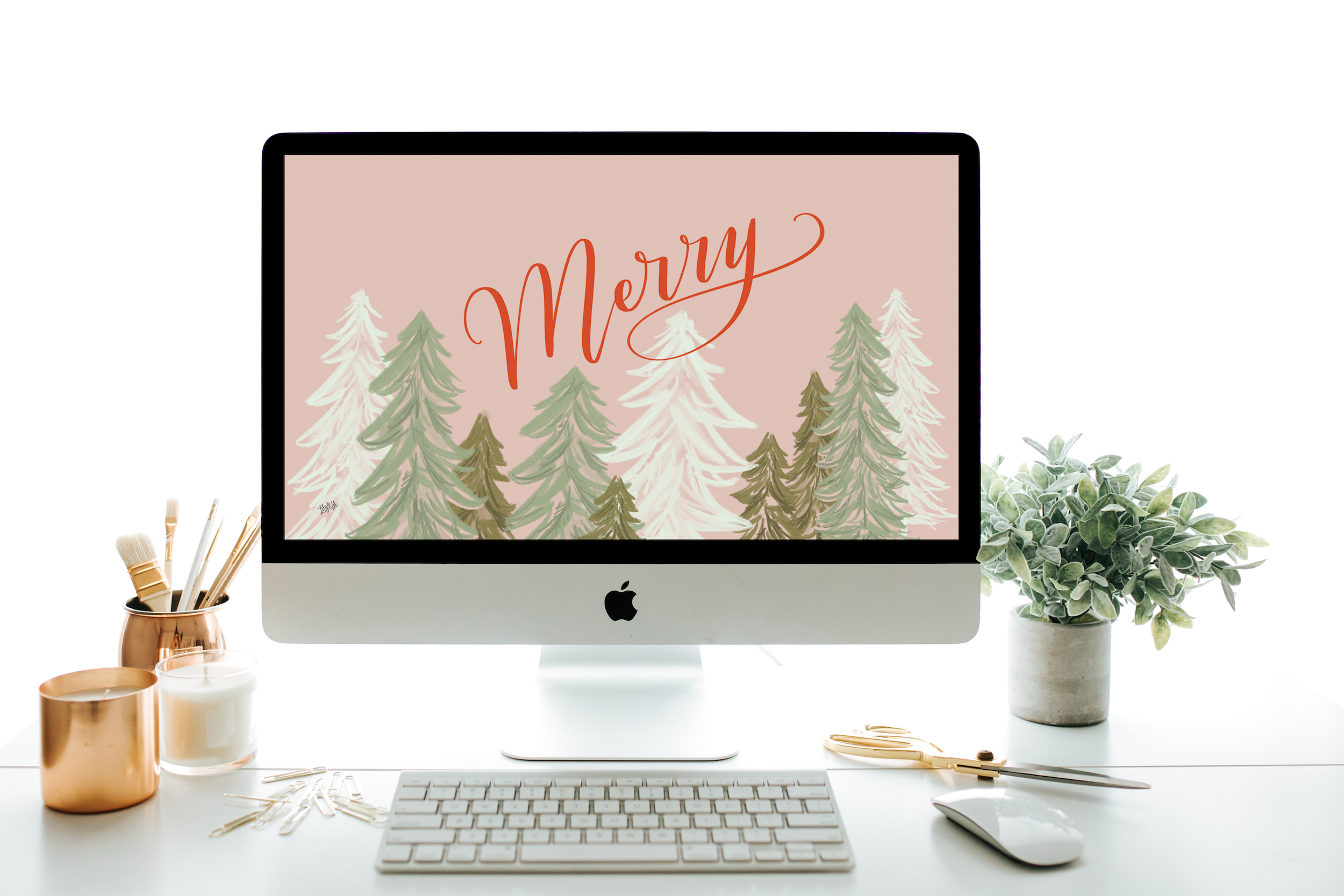 December's "Merry" FREE Desktop Download by Lily & Val