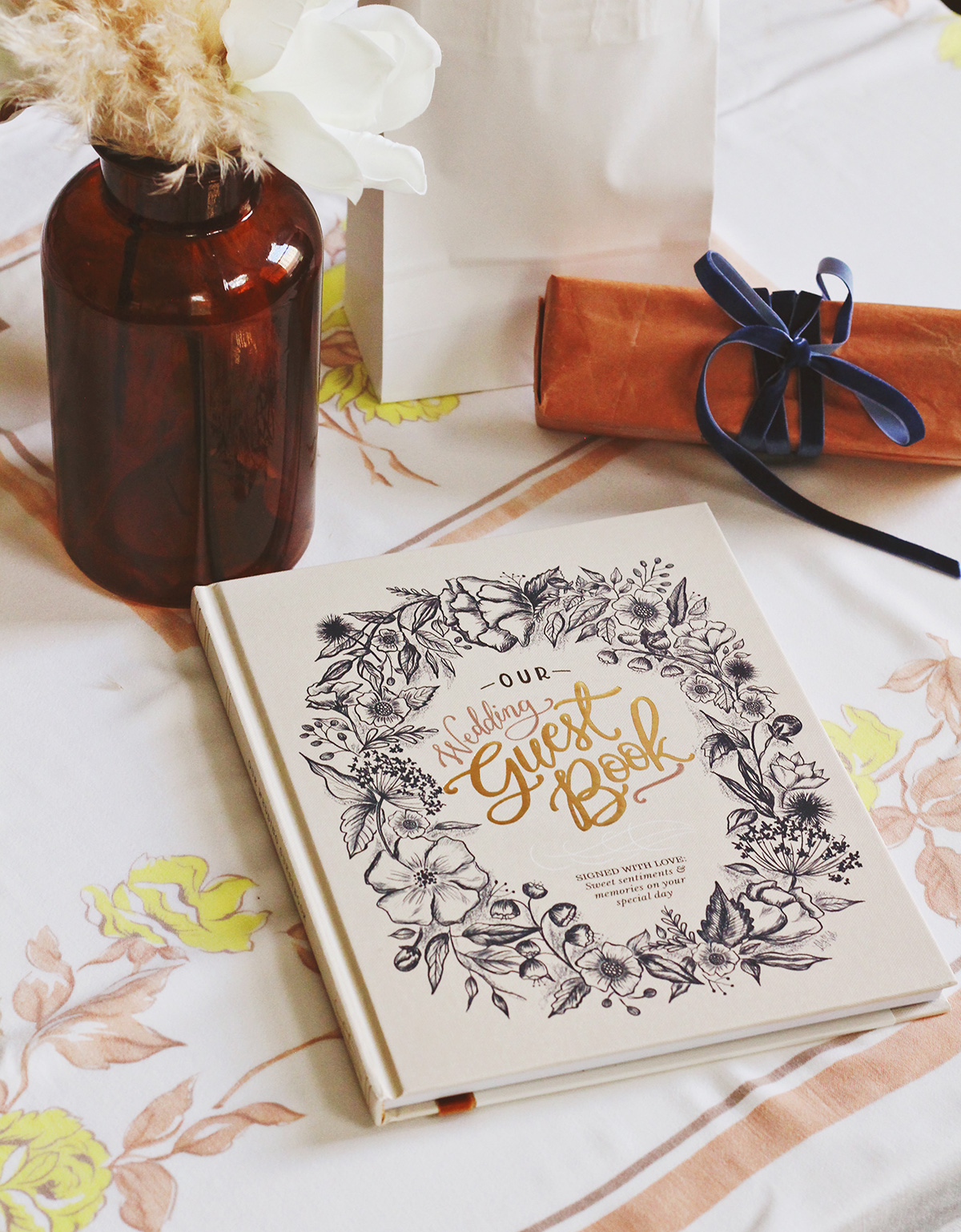 The Lily & Val Wedding Guestbook is a sentimental take on the traditional guestbook.