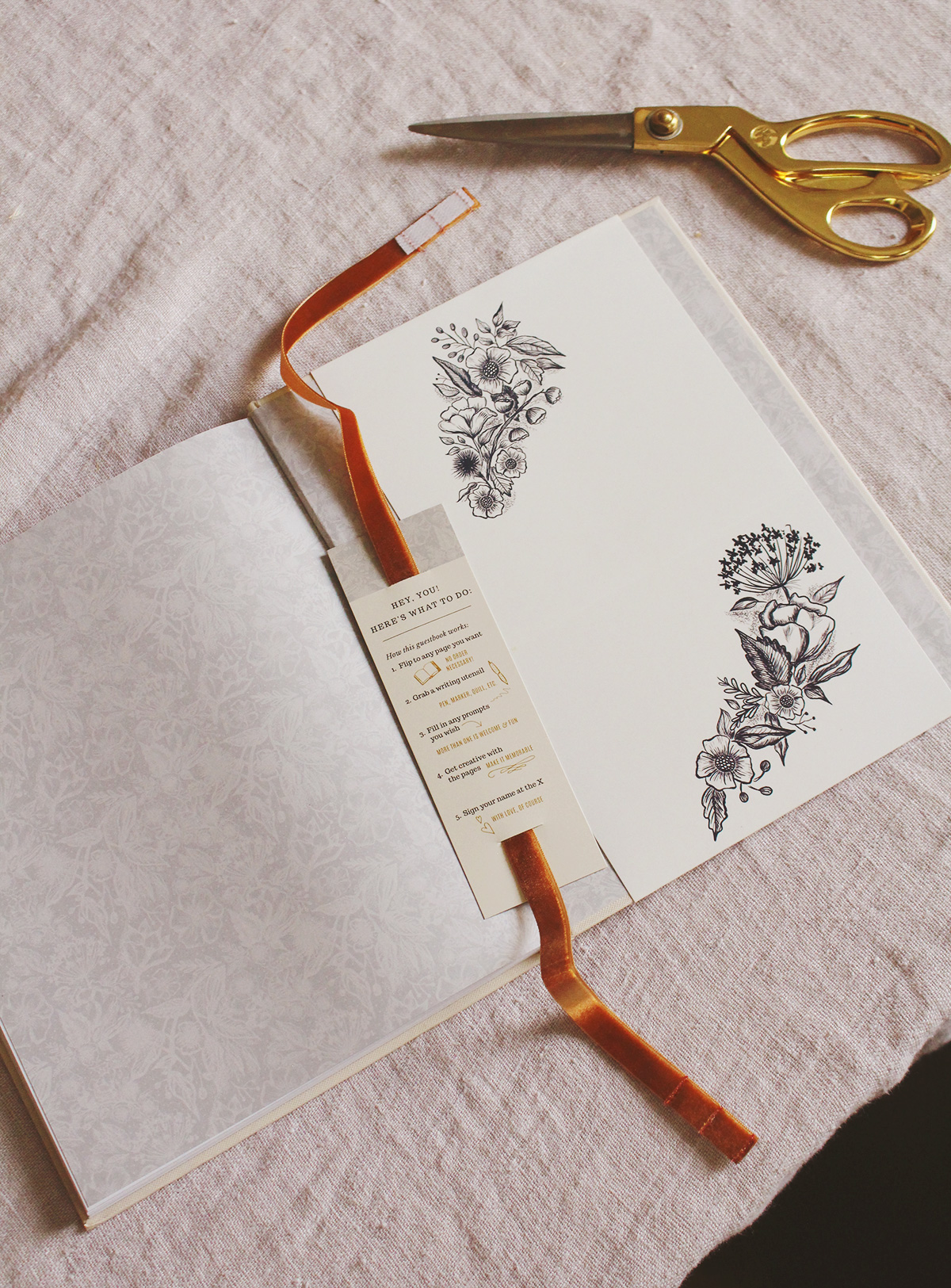 How To Use The Bookmark in Your L&V Wedding Guestbook