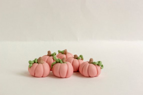 Assorted colors of fondant pumpkins