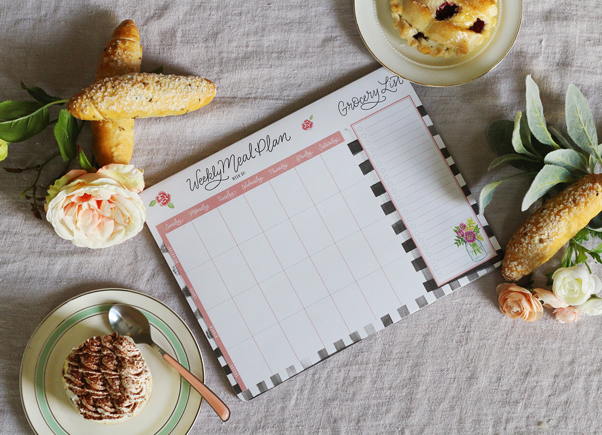 Organize your Weekly Meals with These Cute & Functional Meal Planner Pads