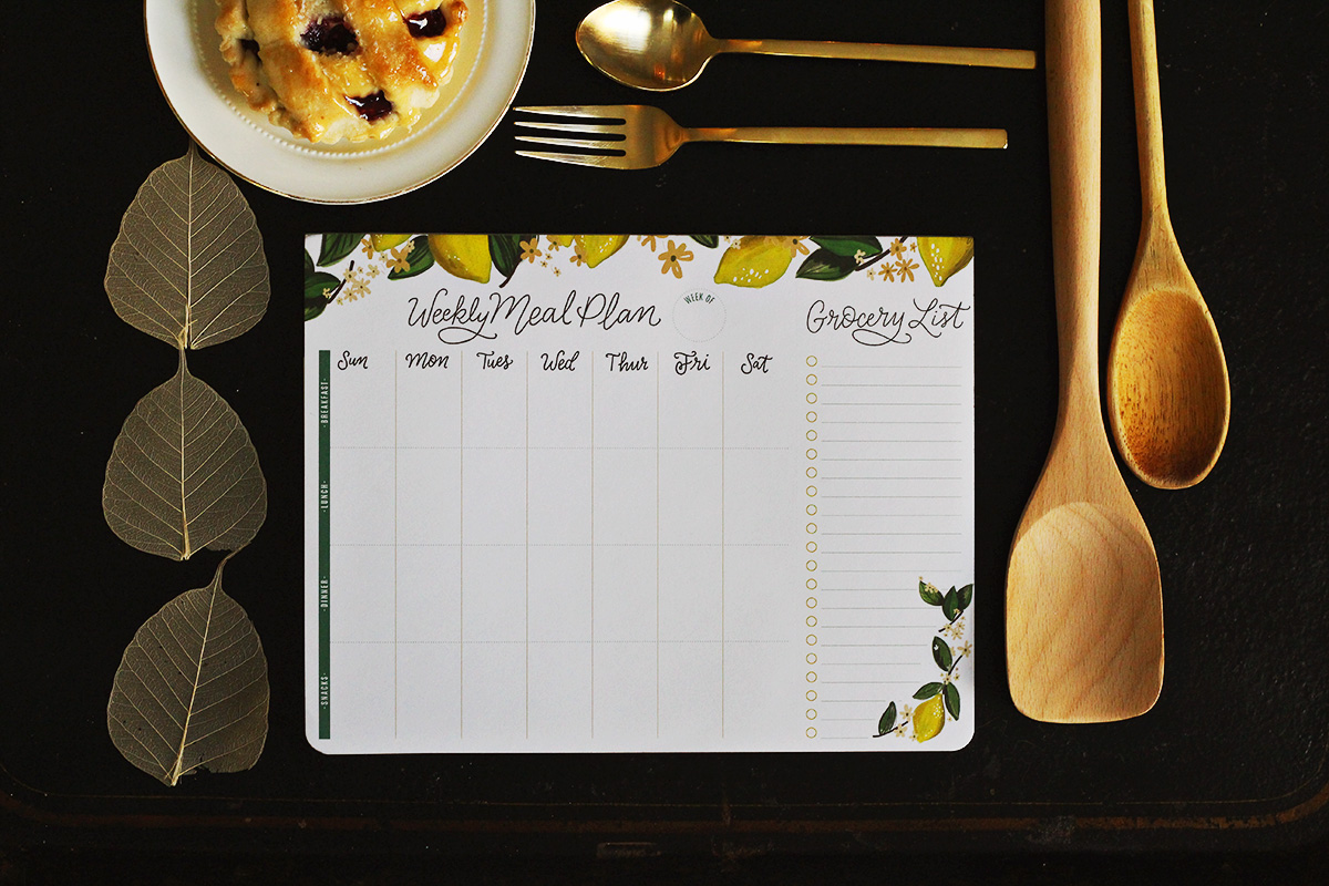 Organize your Weekly Meals with These Cute & Functional Meal Planner Pads