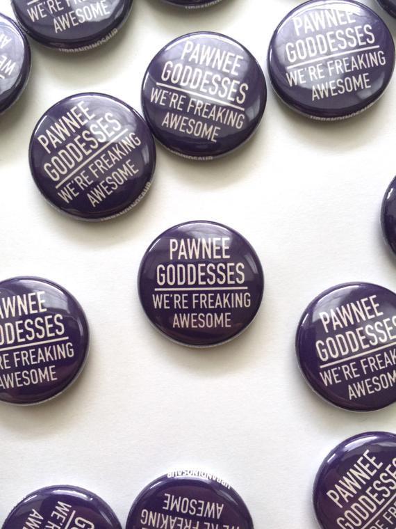 Galentines Parks & Rec Buttons