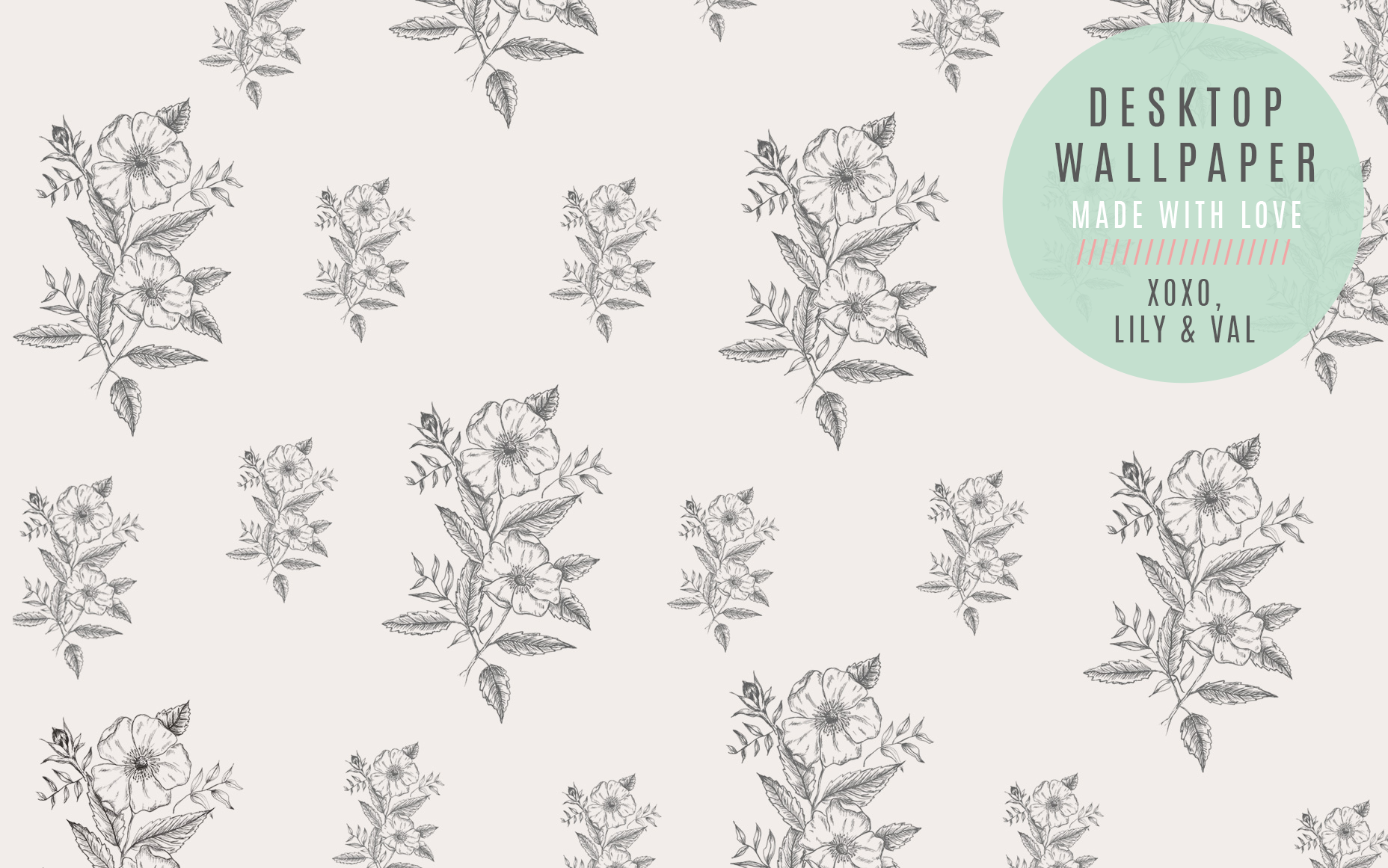 March's Green Floral FREE Desktop Wallpaper Download - Lily & Val Living