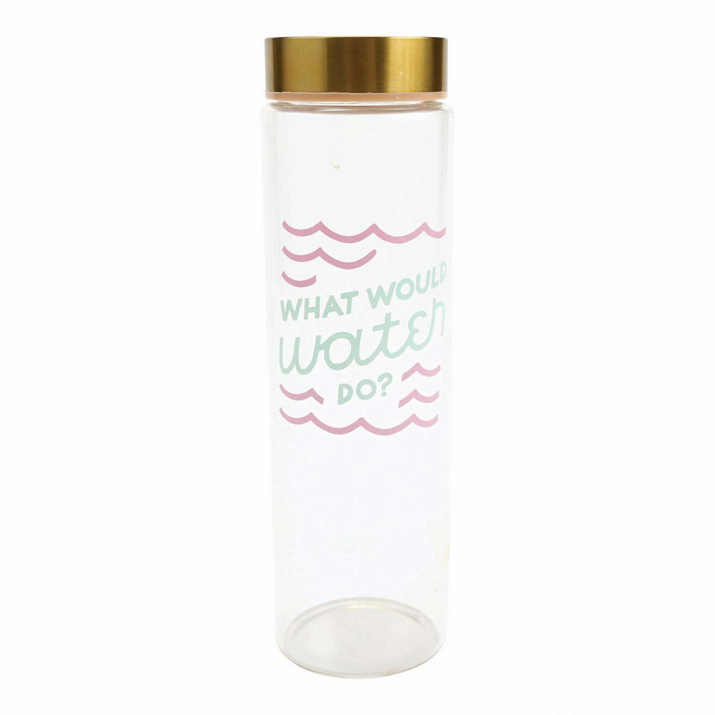Need a water reminder...adorable glass water bottle to do just that.