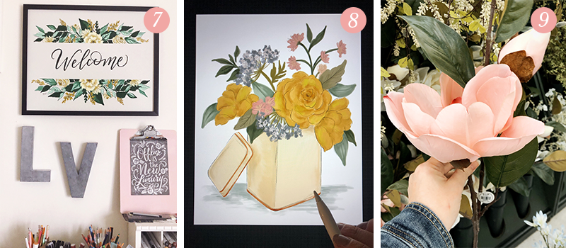 Lily & Val Presents: Pretty Ordinary Friday #103 with Spring desk refreshes, Spring floral inspiration and beautiful faux magnolia blooms