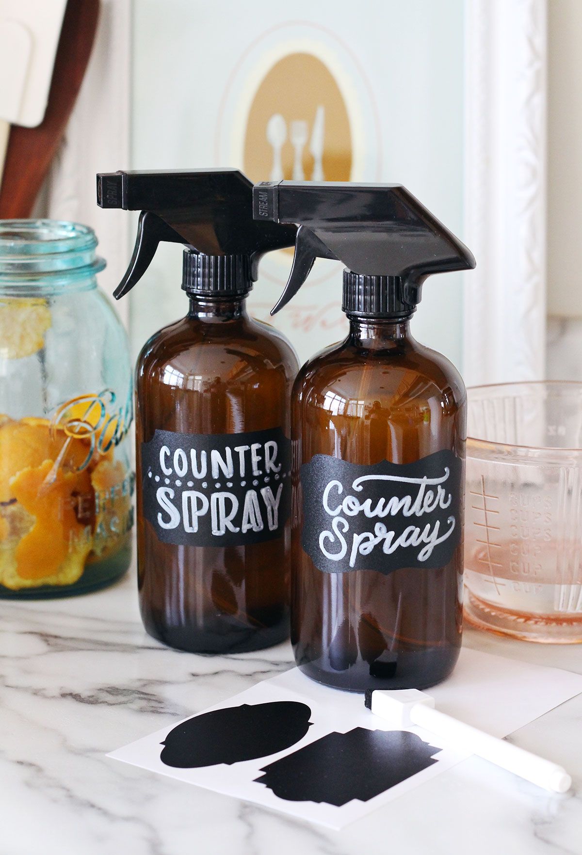 DIY Homemade Nontoxic Counter Spray Cleaner