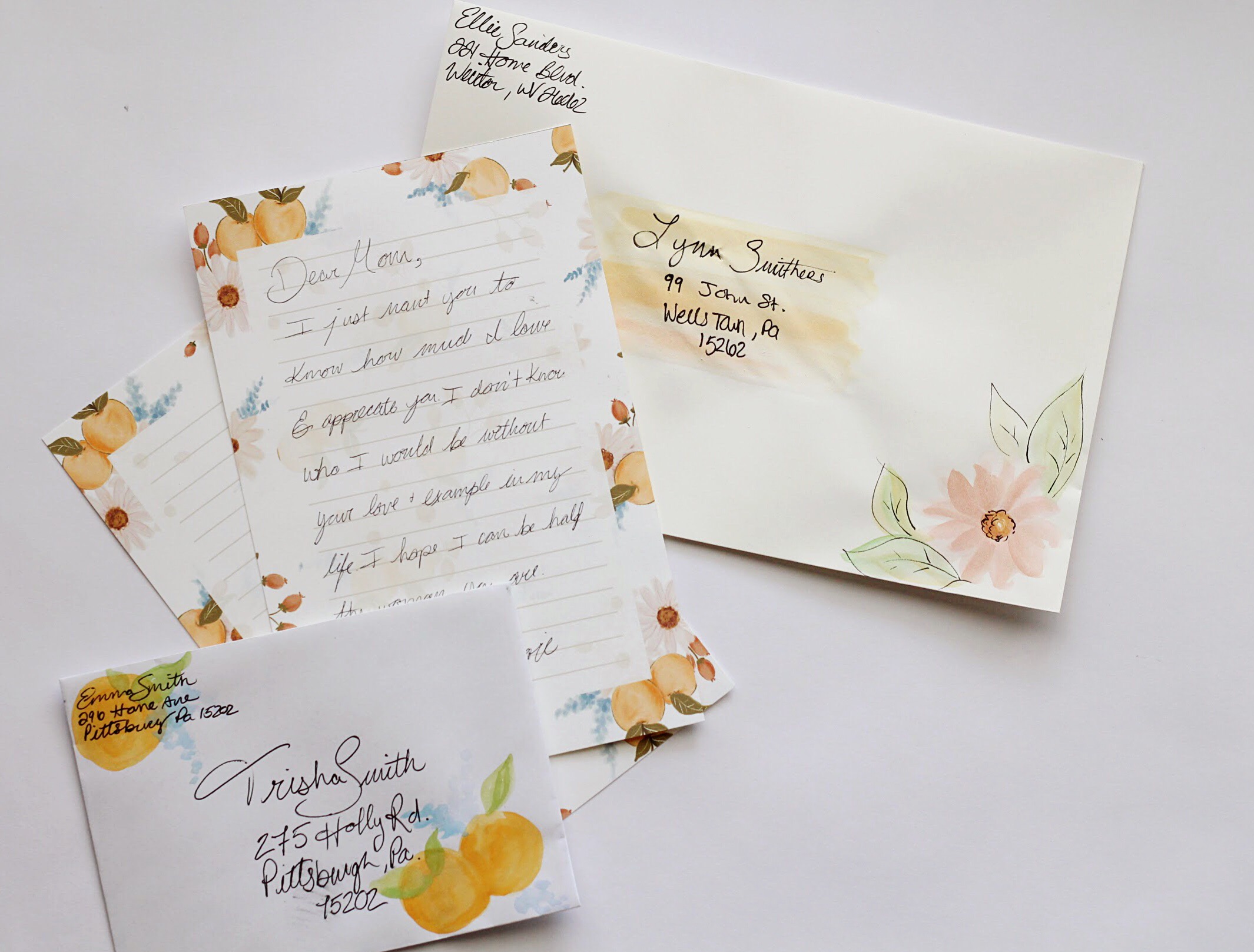 DIY Envelope decorating and stationery sheets