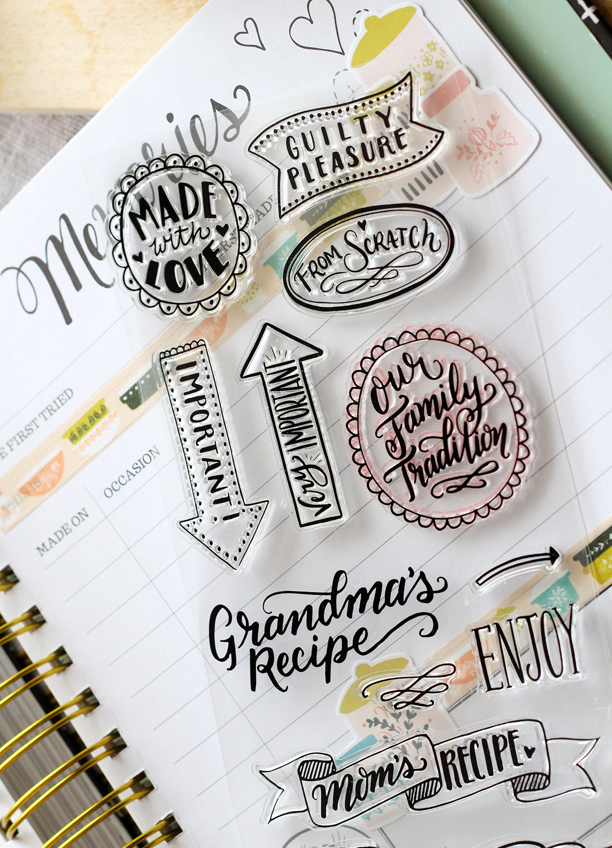 New Keepsake Kitchen Diary Stamps and Crafting Supplies