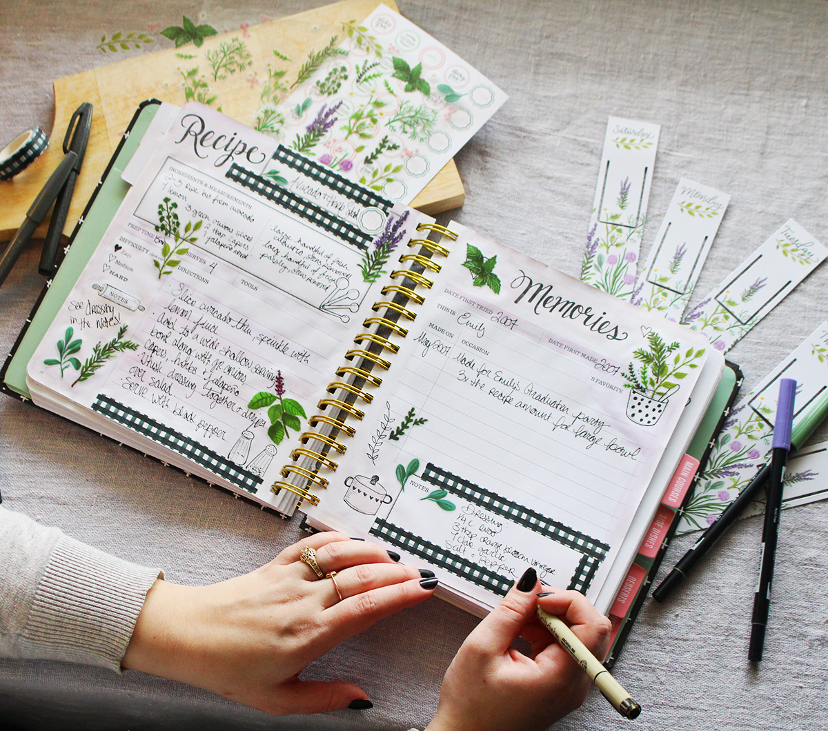 Herb stickers on a clear background | Lily & Val Crafting, Scrapbooking and Planner Supplies Are Here!