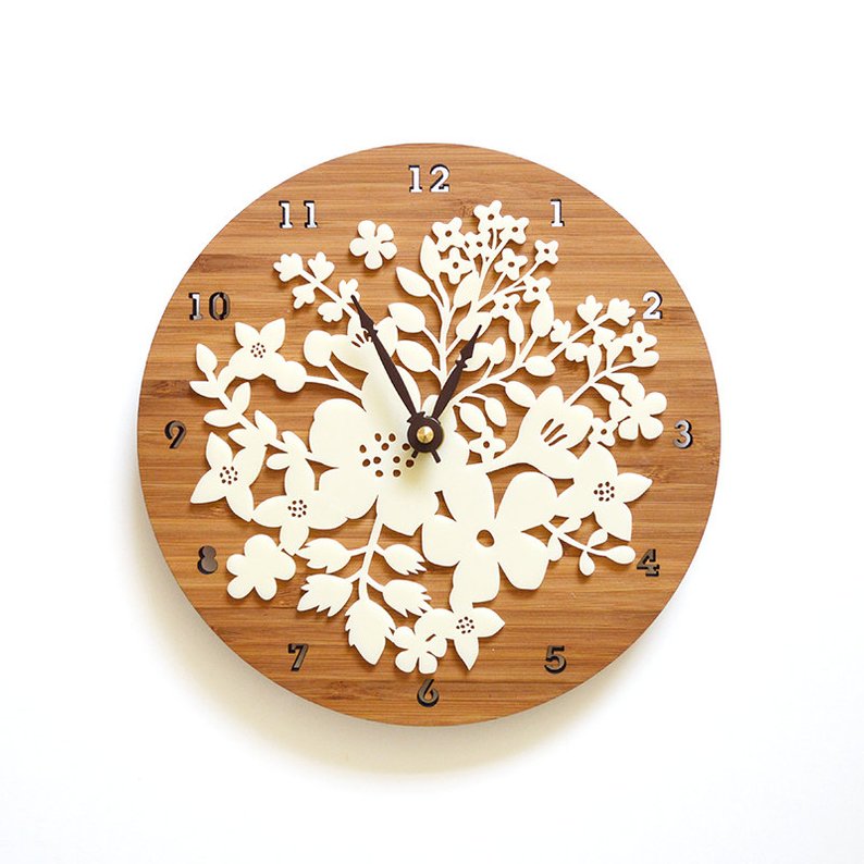 Floral Handmade Clock 