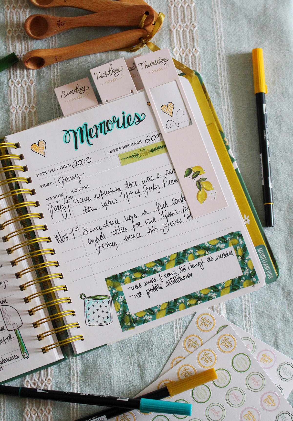 Meal Planning Bookmarks | Lily & Val Crafting, Scrapbooking and Planner Supplies Are Here!