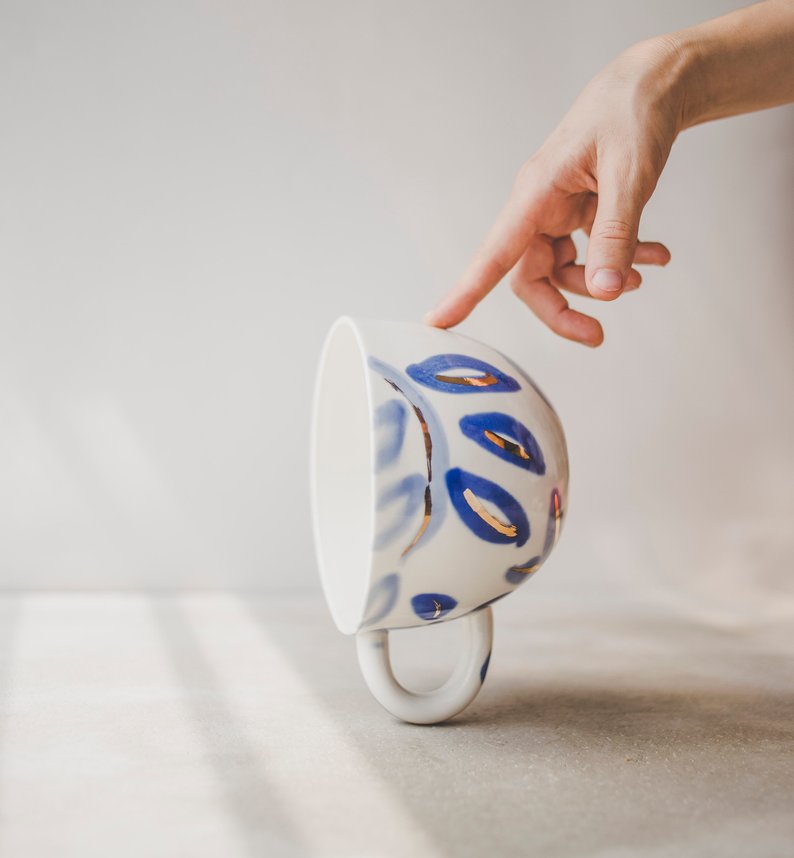 Stunning large ceramic handmade mug