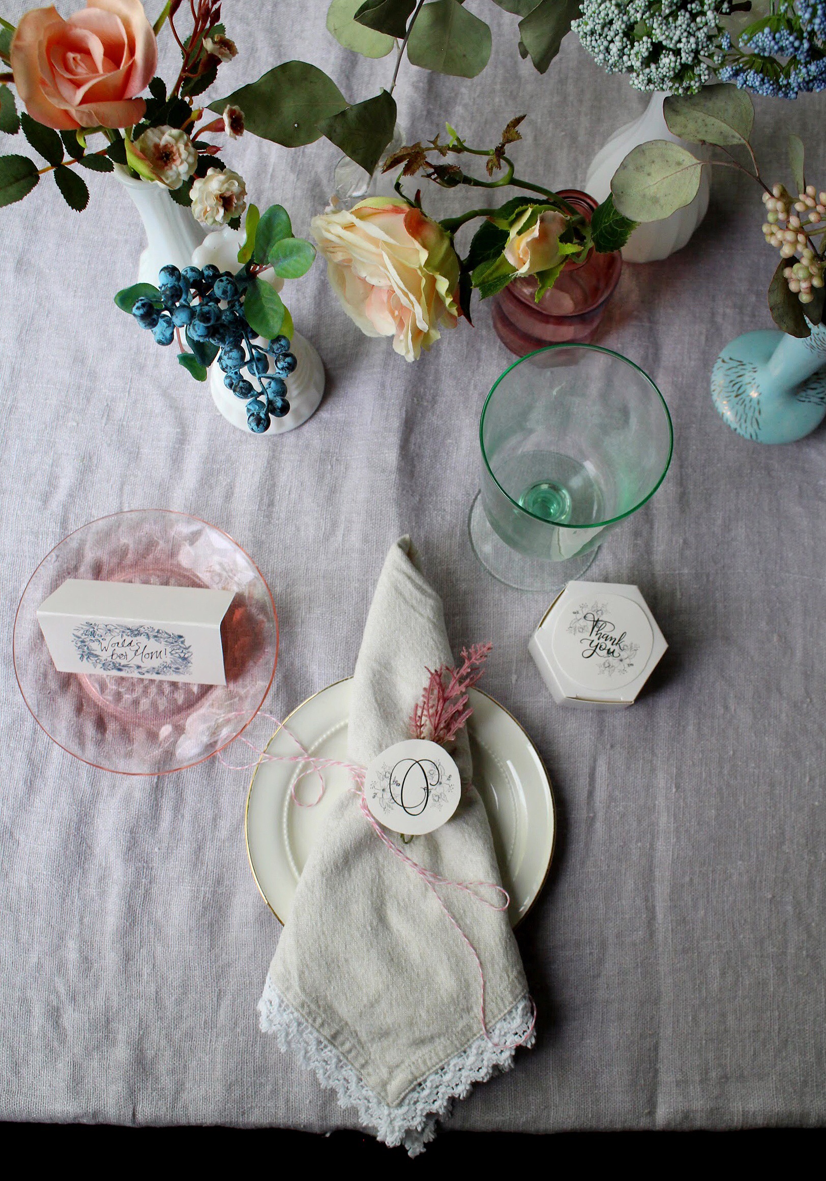 Mother's Day Tablescape with The Wedding Download Printables