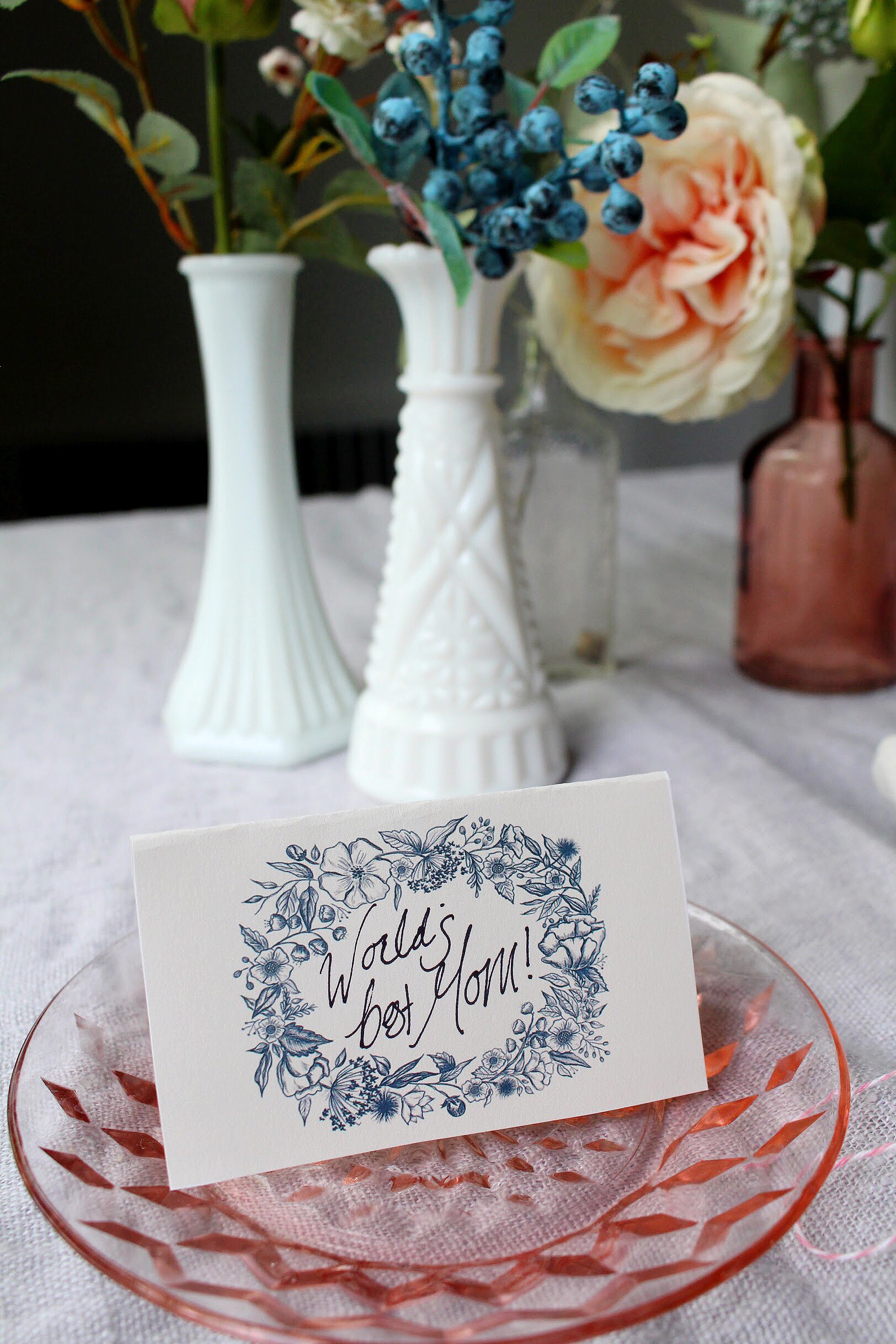 Using Wedding Downloads for Your Mother's Day Table Decor